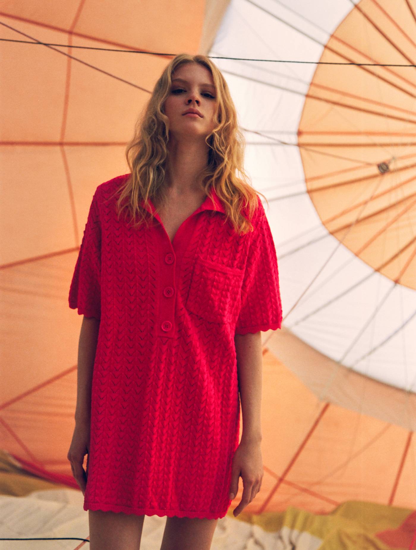 Tatum Polo Dress - Raspberry