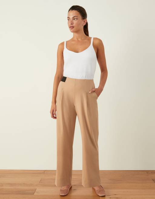 Palazzo trousers with turn-ups