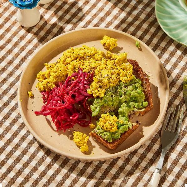 Sprouting Bread with Scrambled Tofu