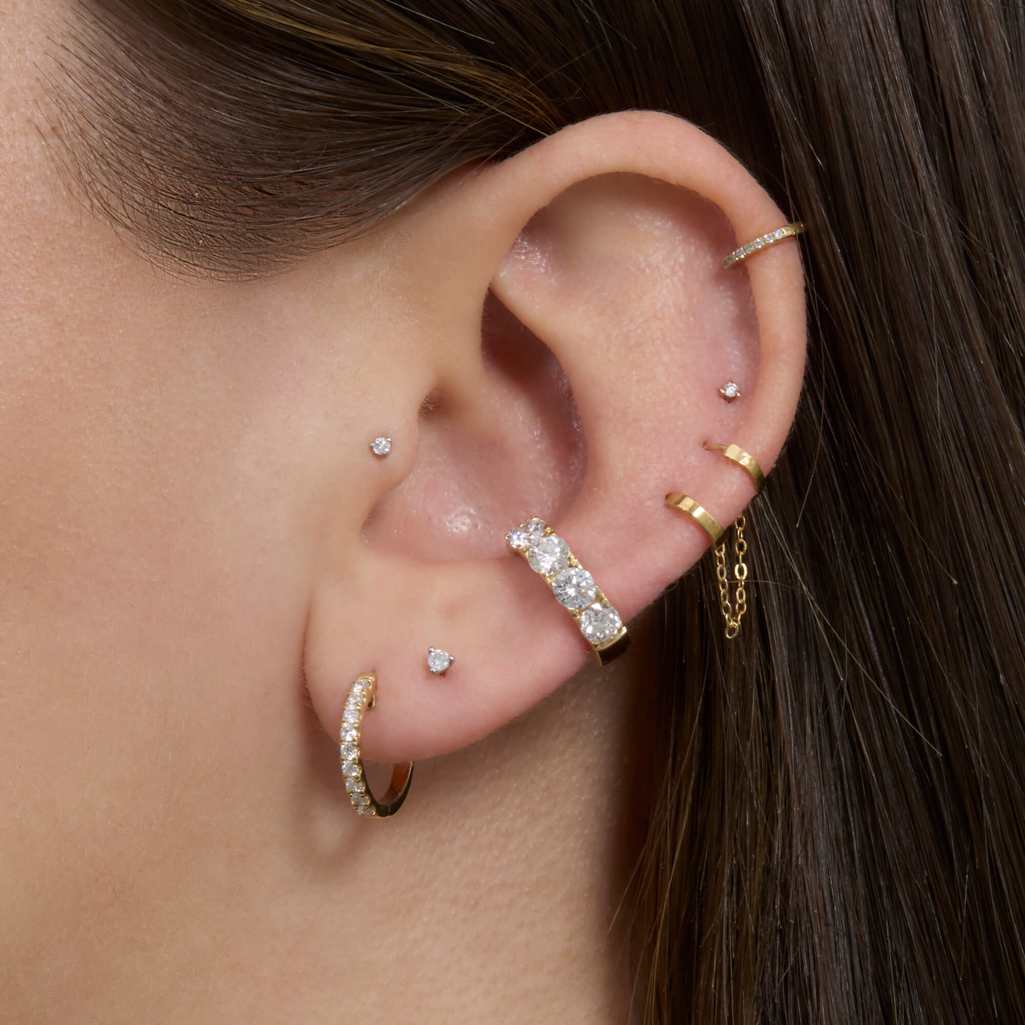 【STONEHENgE】Connection〜14K Single Ear Cuff U0156 Amazon.com: 14K Rose Gold and Diamonds Single-Row Hinged Ear