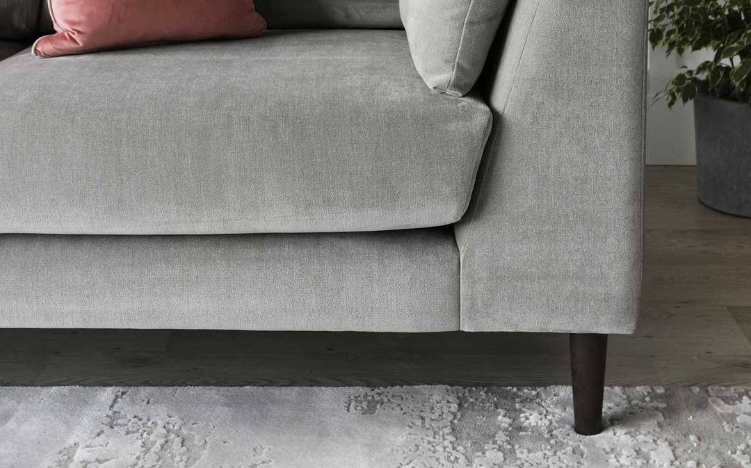 Elsie II 3 Seater Light Grey Fabric Sofa by Danetti