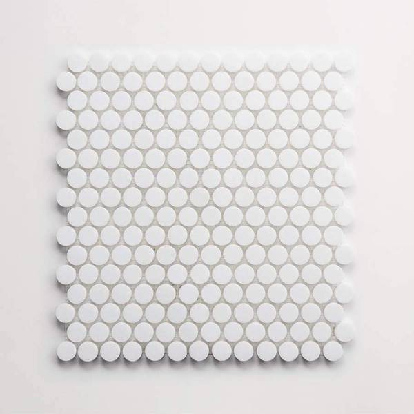 clé thassos | penny rounds mosaic sheet 