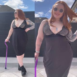 Scantilly After Hours Slip Dress Black as worn by @ginger.musings