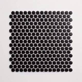 porcelain | black matte | penny rounds sheet 