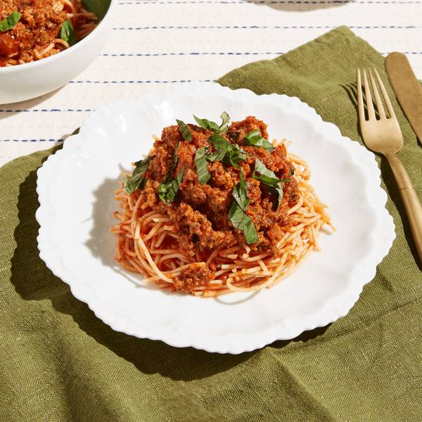 Edamame Bean Spaghetti with Mushroom