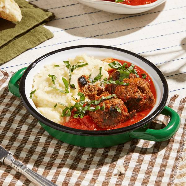 Mushroom Meatballs and Polenta