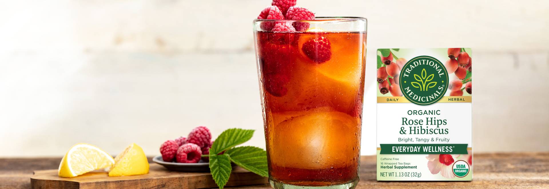 Rose Hips with Hibiscus in a tea cup