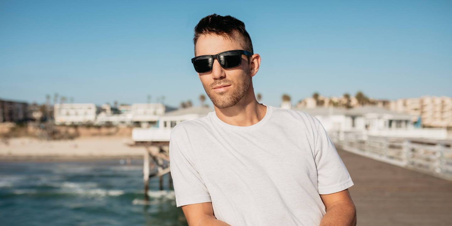 Black Tundra Polarized Sunglasses Black Frame & Smoke Lens