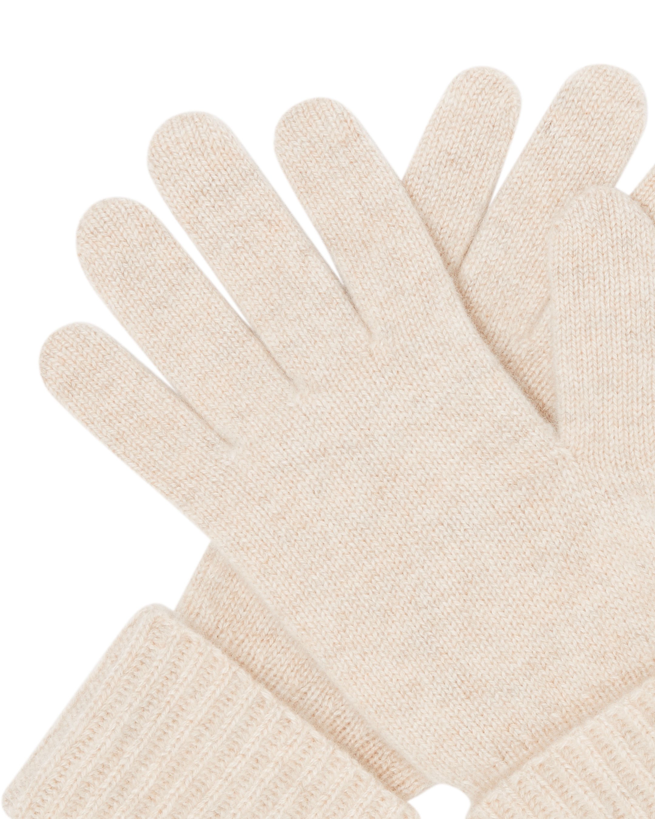 Beige cotton shop gloves