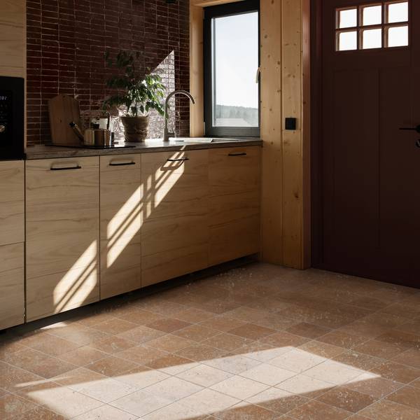 stone tile | tumbled travertine | pantry pavers | clé tile