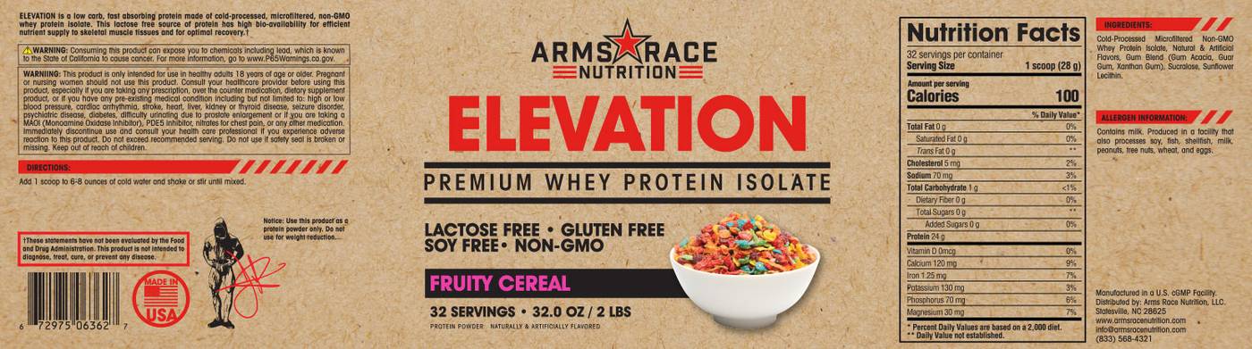 Arms Race Nutrition - Elevation - Premium Whey Protein Isolate