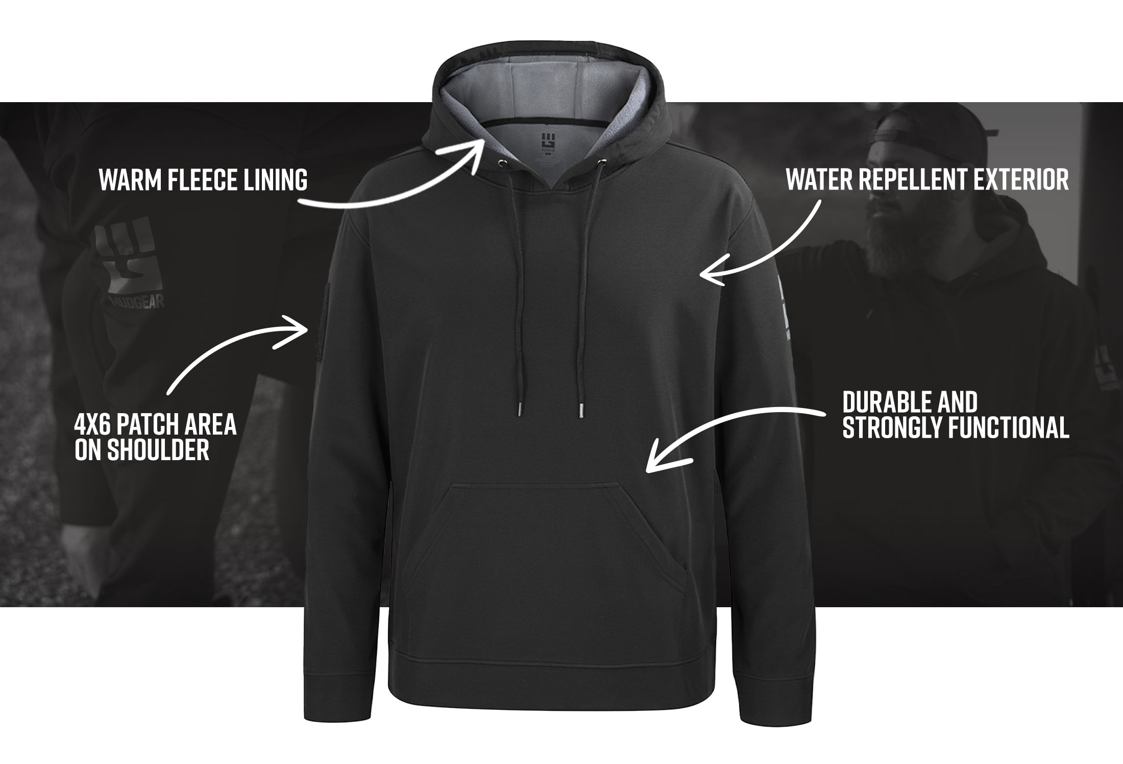 Comfort Stretch Acid Wash Hoodie Sweatshirt / Airborne – Chillwater Apparel