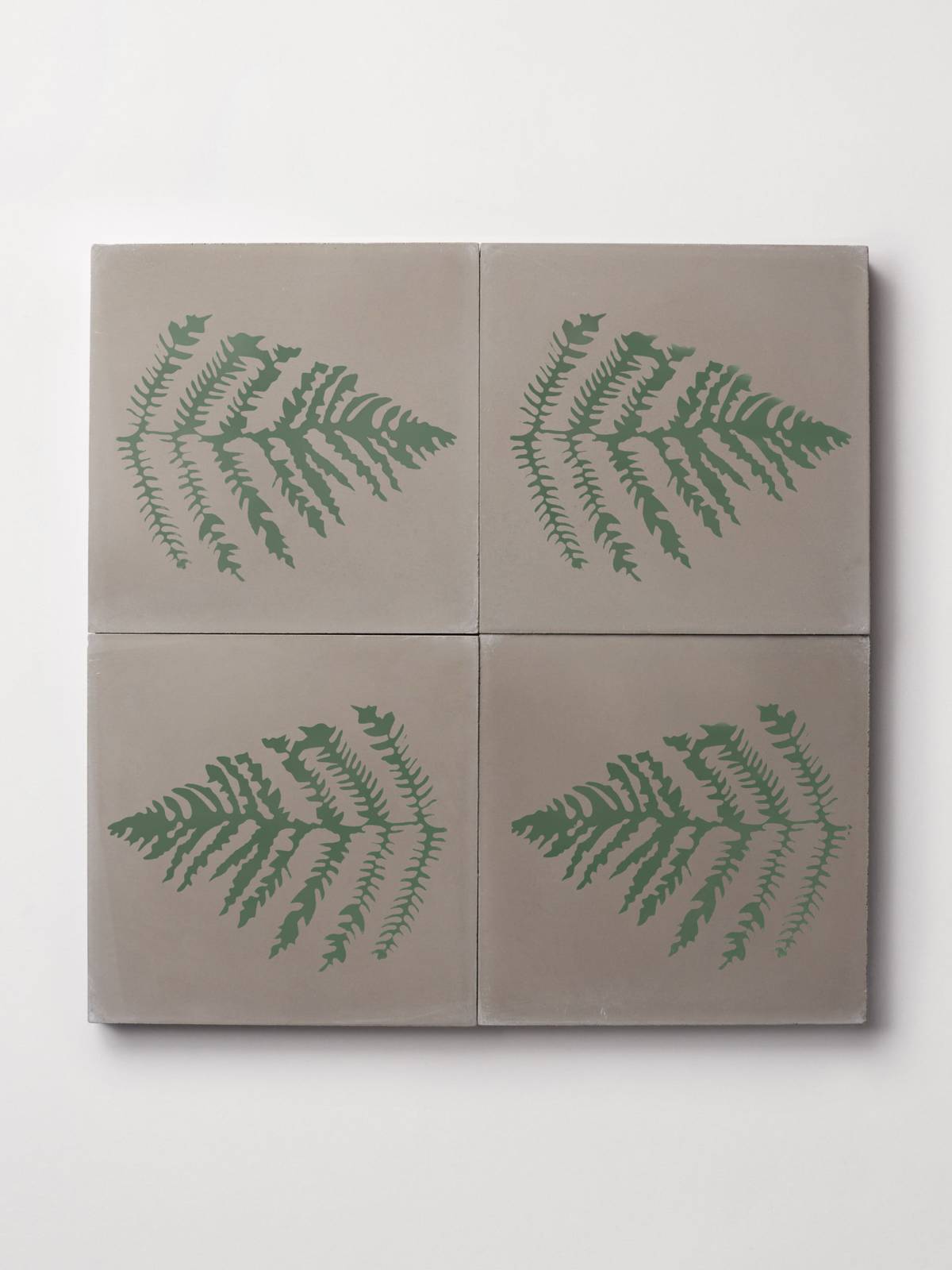 clé tile | concrete cement | erica tanov | fern | leaf metal