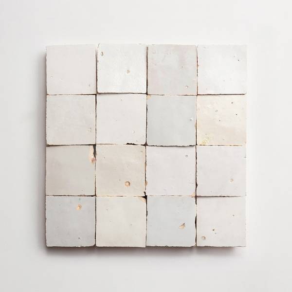 zellige | weathered white | unmounted square 