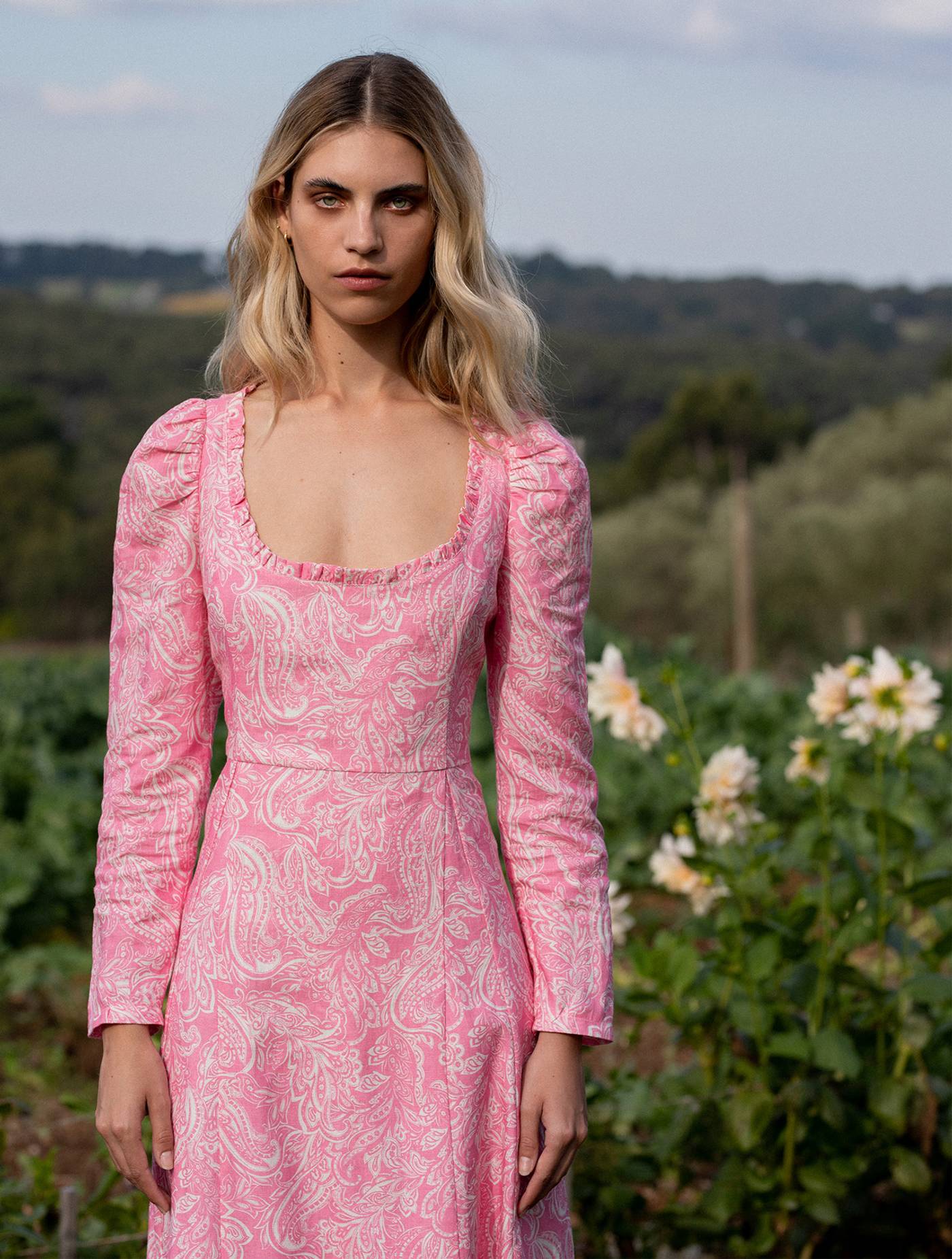 Oriana Dress - Pink Paisley