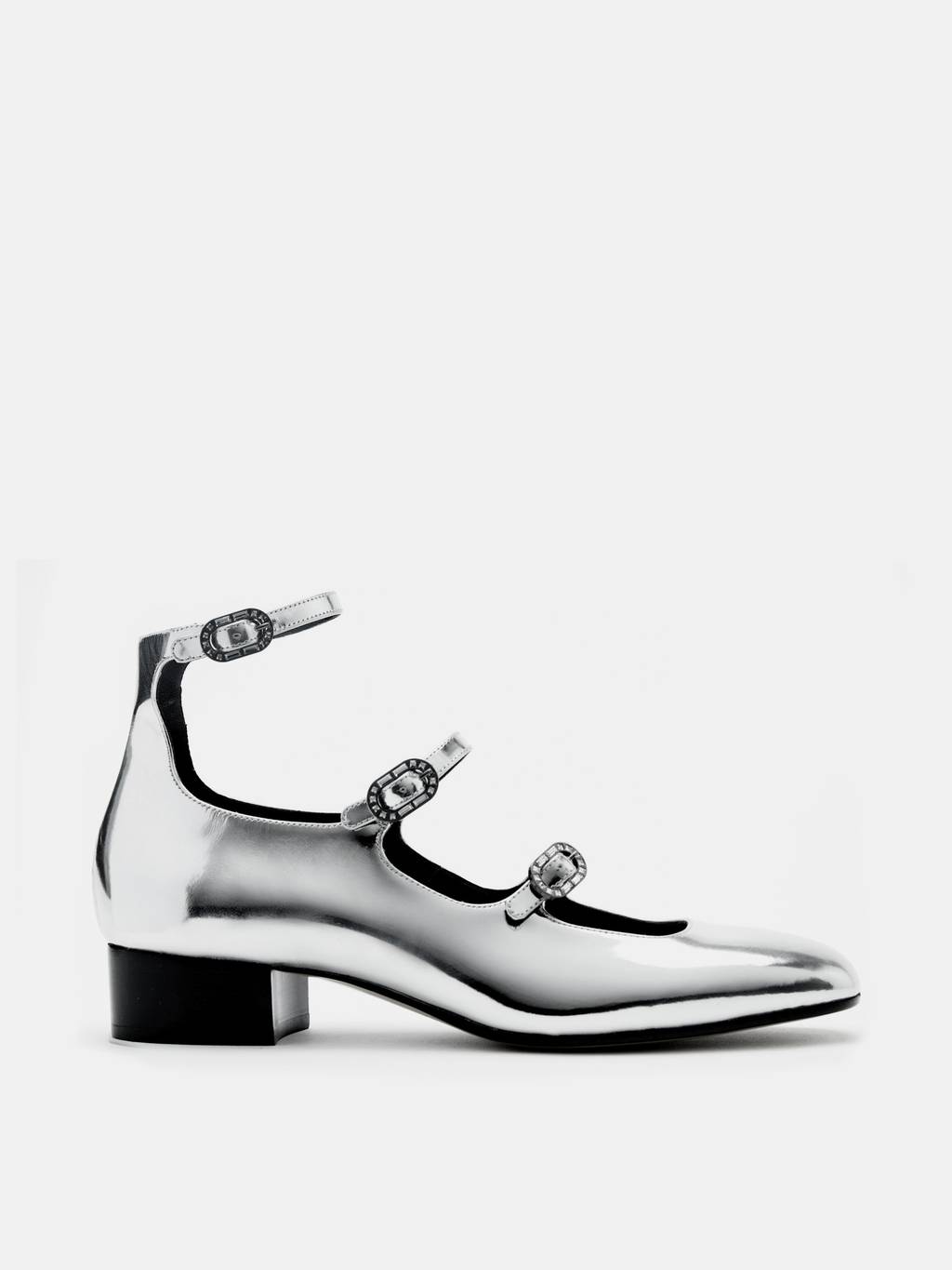 Stella Leather Mary Jane - Silver/Rose