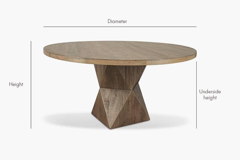 Rustic Helix Round Dining Table