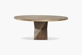 Rustic Helix Round Dining Table