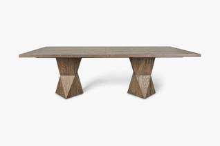 Rustic Helix Rectangular Dining Table