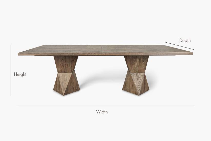 Rustic Helix Rectangular Dining Table