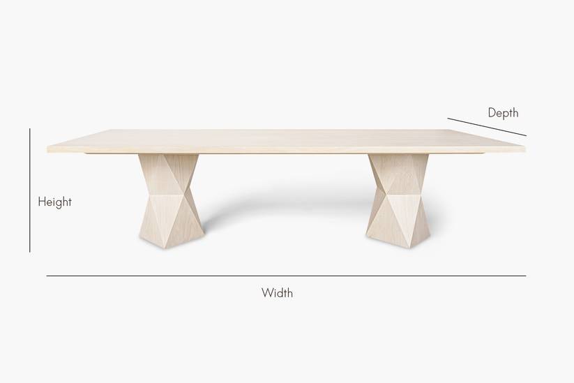 Cass White Helix Rectangular Dining Table