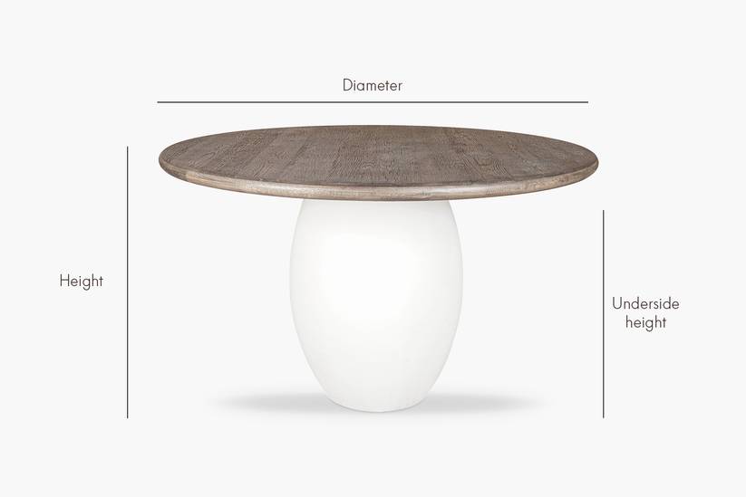 Rustic Blanc Olay Round Dining Table