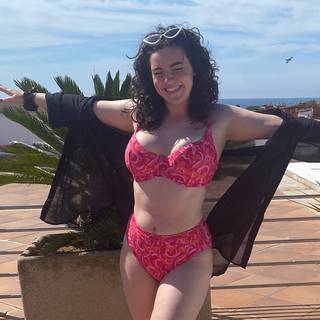 Curvy Kate Retro Wave Balcony Bikini Print Mix as worn by @bettysboudoirburlesque