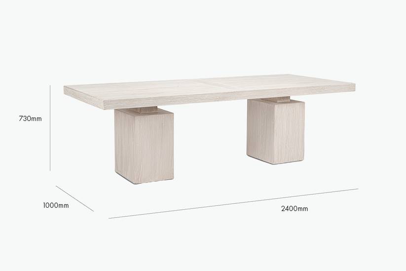 Snow Elm Bossi Rectangular Dining Table