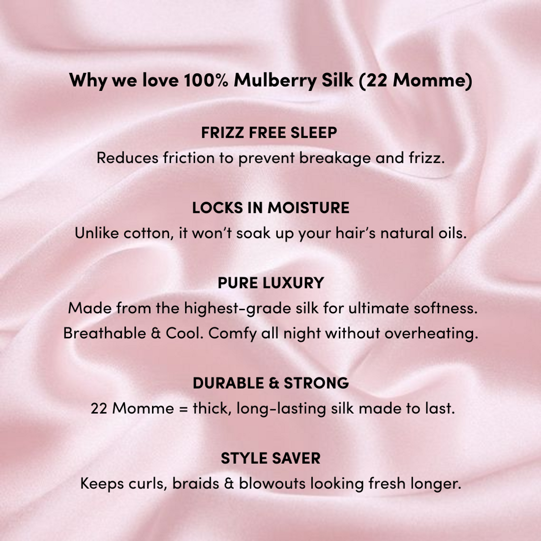 Mulberry Silk Sleep Cap Pink