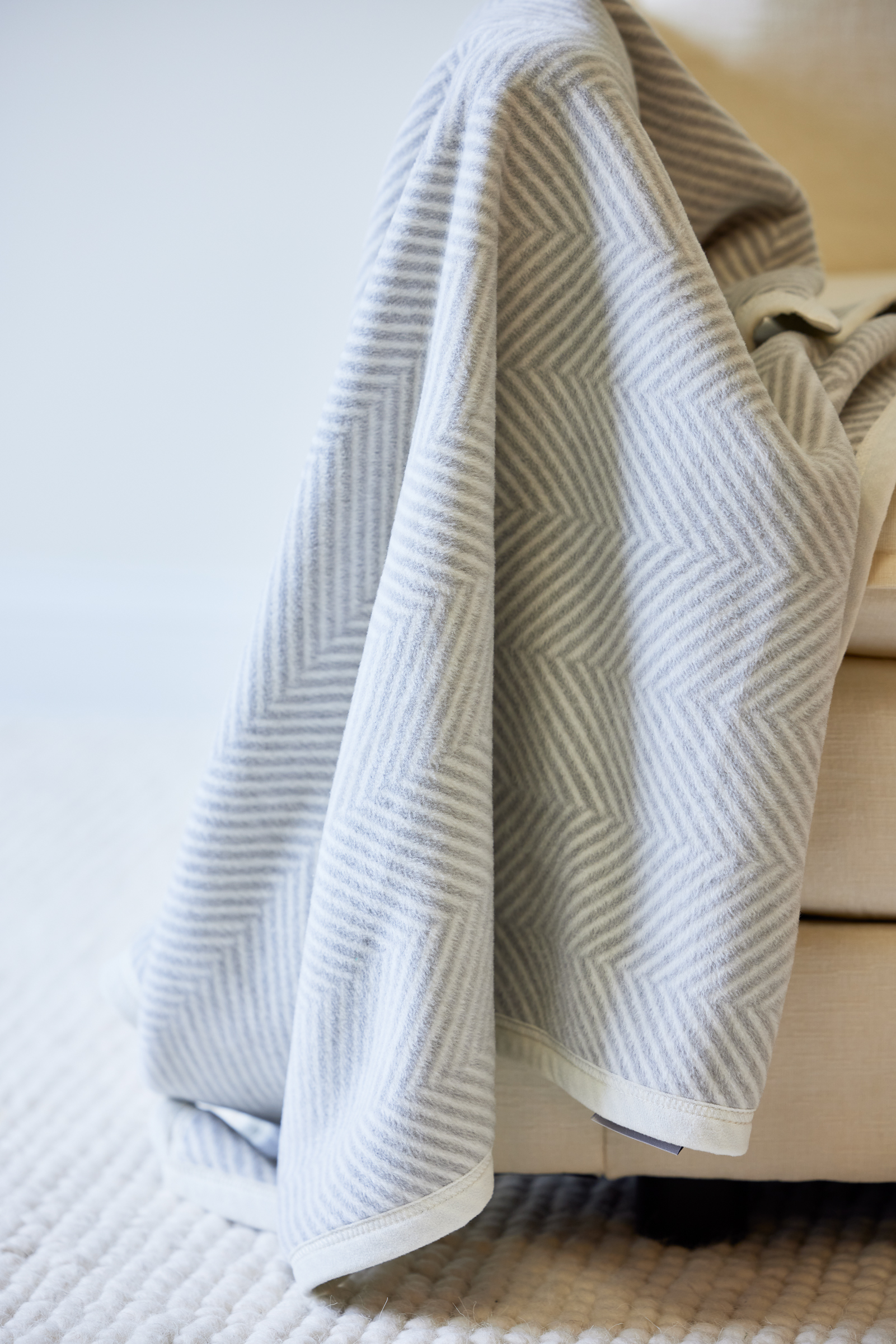 Harborview Herringbone Hazelnut Throw Blanket | ChappyWrap