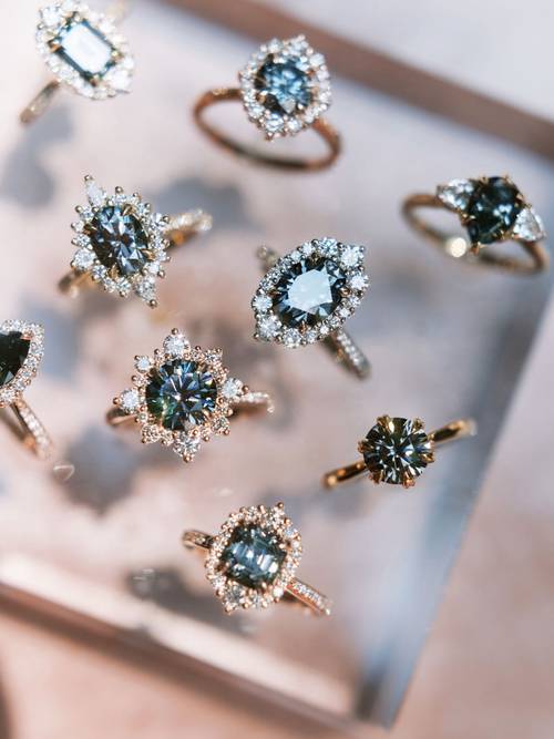Demi | Oval Grey Moissanite Ring | Kristin Coffin Jewelry