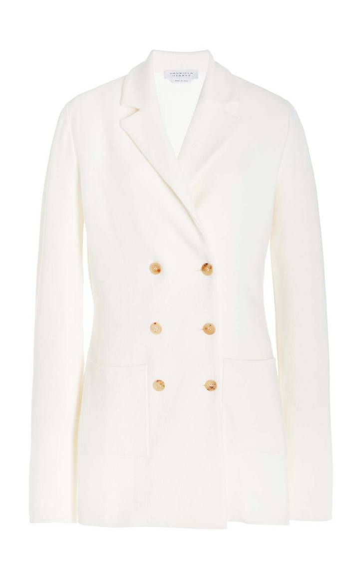 Loretta Jacket in Ivory Merino Wool