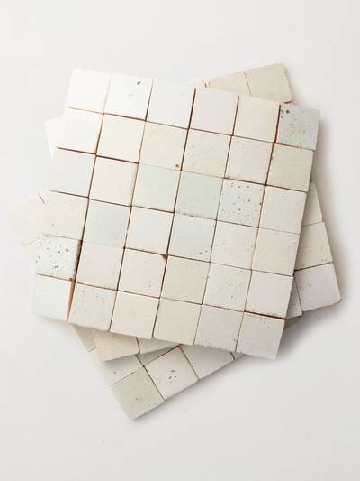 sheets of clé tile terracotta eastern elements robins egg tile stacked on top of each other