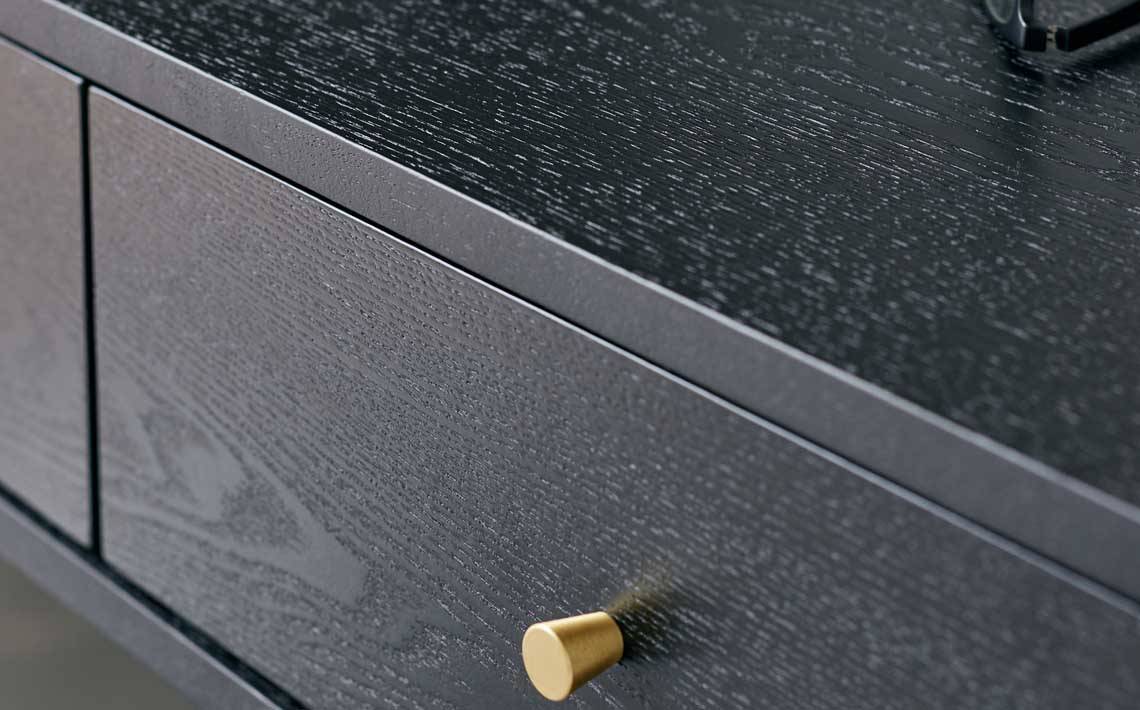 Lennox Black Ash Console Table by