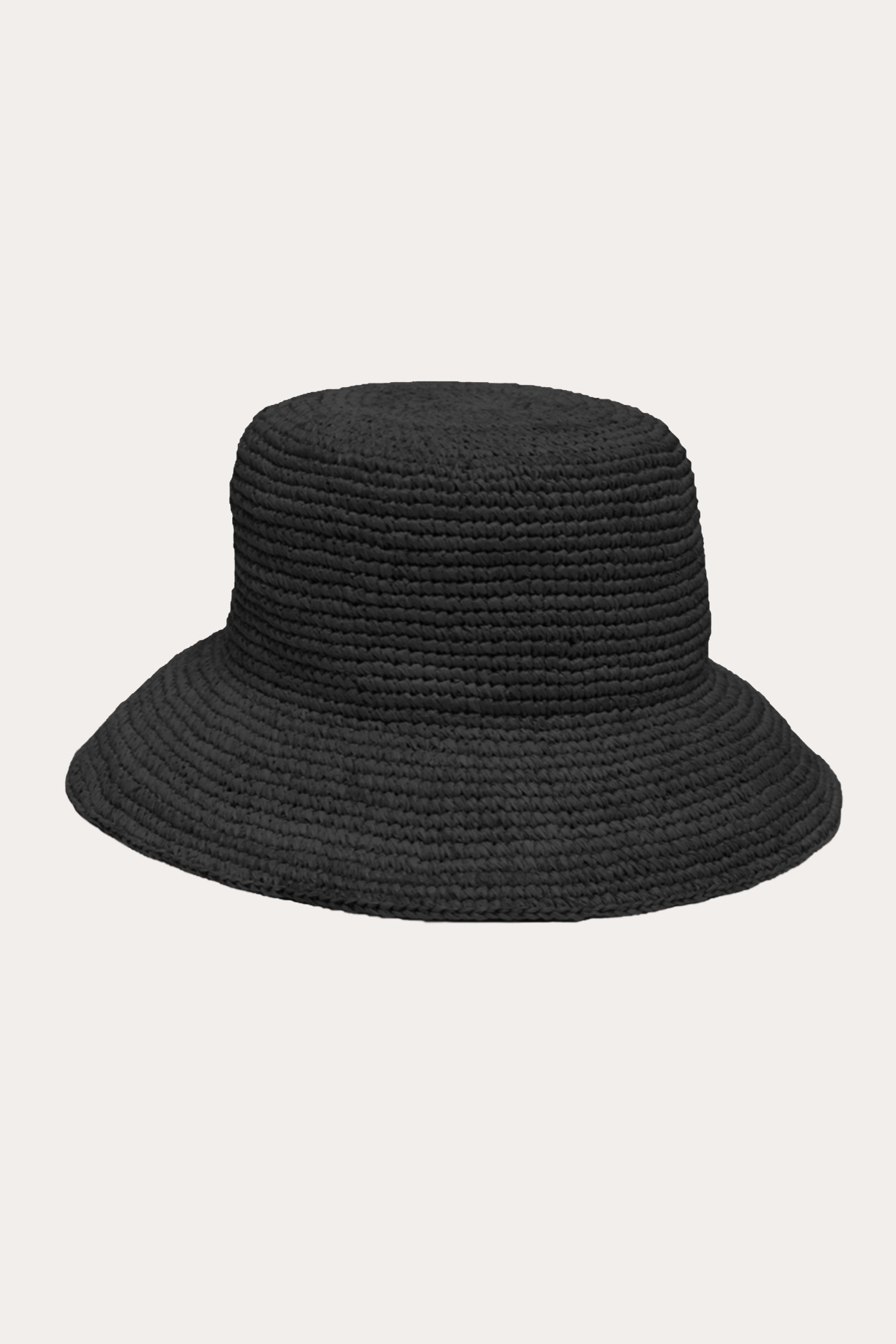 Cannes Straw Bucket Hat - Black