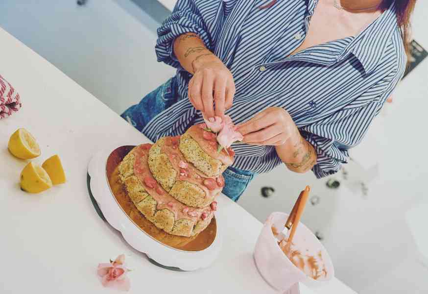 3-Tiered Cake KitEditorial Image  of person making cake