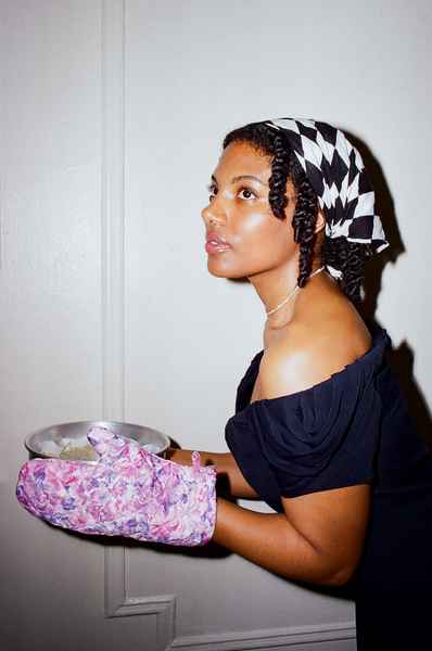 Lemon Strawberry Poppy Seed Cake KitEditorial Image of person making cake