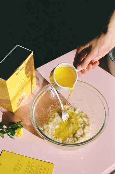 Banana Cinnamon Cake KitEditorial Image  of person making cake