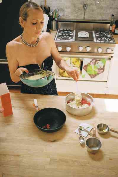 Coconut Raspberry Lime Leaf Cake KitEditorial Image  of person making cake