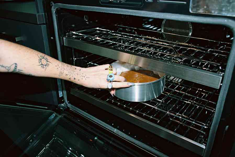 Espresso Dark Chocolate Cake KitEditorial Image  of person making cake