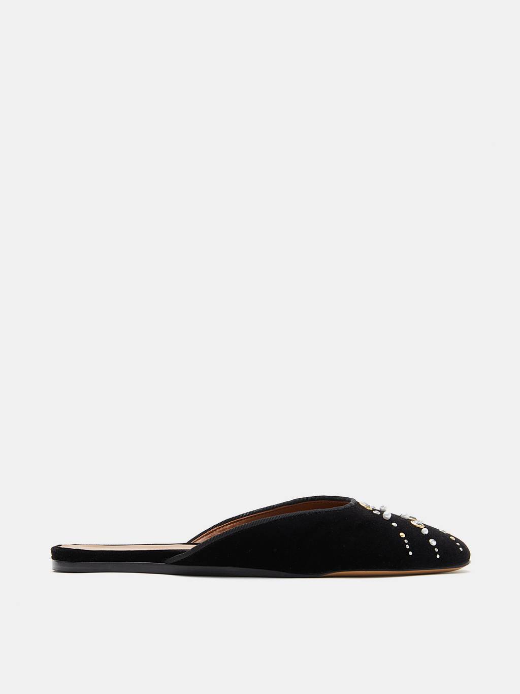 Horsehair Maryjanes with Black Toe Cap