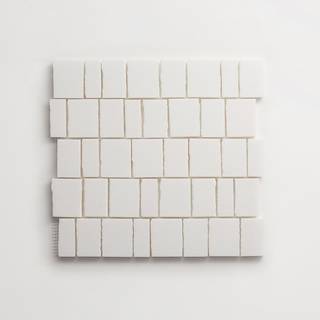 lapidary | rough cut mosaic sheet | thassos (standard joint) 