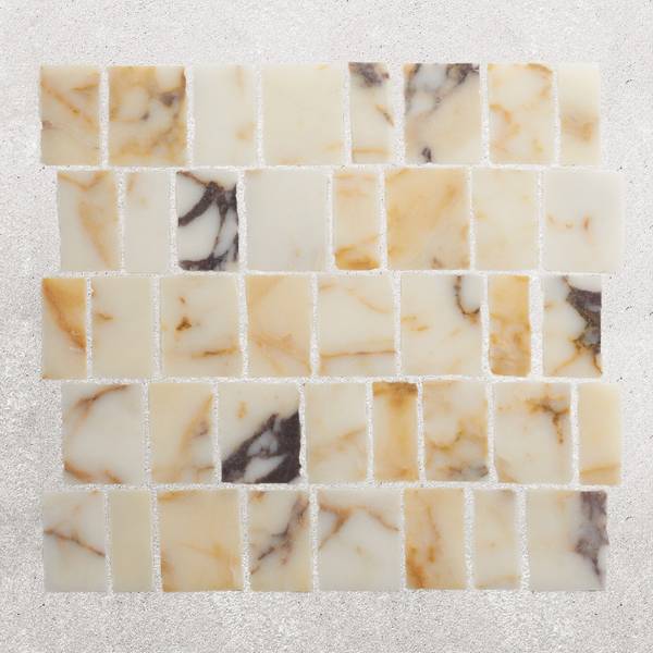 lapidary | rough cut mosaic sheet | calacatta viola (standard joint) 