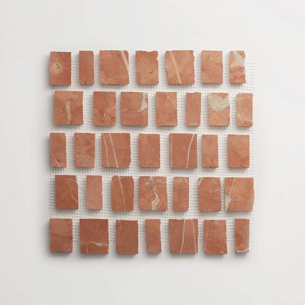 lapidary | rough cut mosaic sheet | rojo alicante (large joint) 