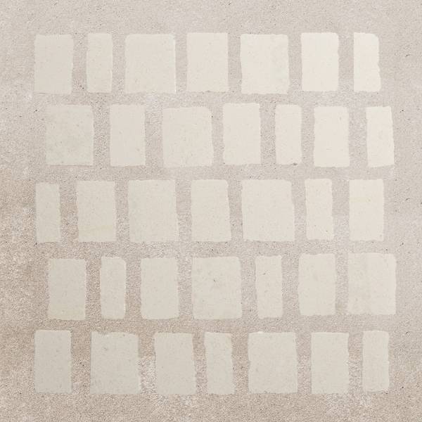 lapidary | rough cut mosaic sheet | white limestone (large joint) 