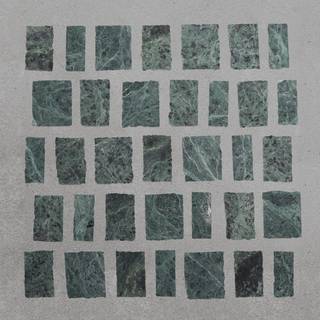 lapidary | rough cut mosaic sheet | verde marble (large joint) 