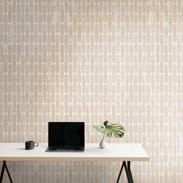 lapidary | oval long | beige travertine 