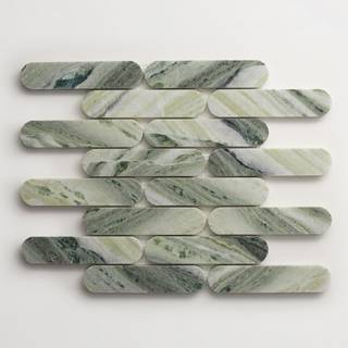 lapidary | oval petit mosaic sheet | jade green 