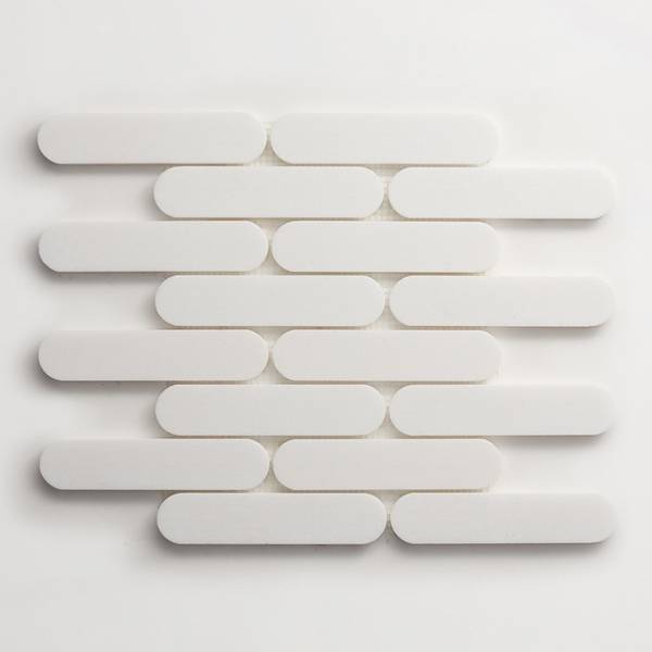 lapidary | oval petit mosaic sheet | thassos 