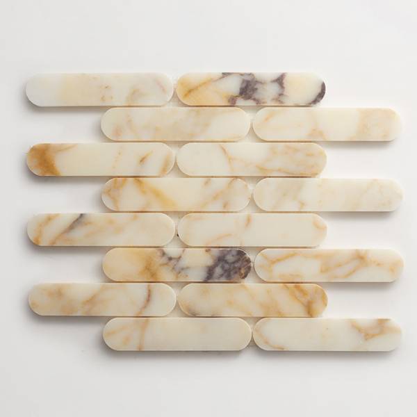 lapidary | oval petit mosaic sheet | calacatta viola 